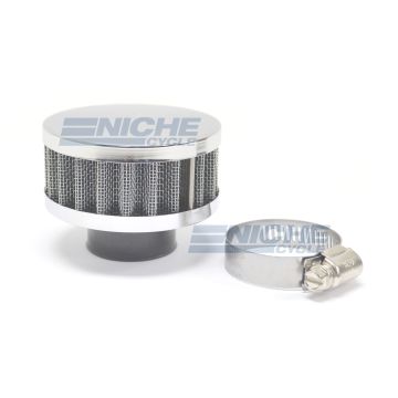 36MM Chrome End Cap Air Filter 12-50336 