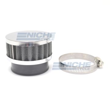 52mm Chrome End Cap Air Filter 12-50352 