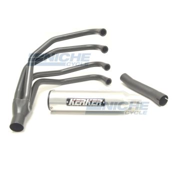 Kawasaki GPz550 '84-85 4 into 1 Black & Brushed Aluminum 123-65551 