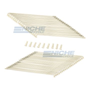 Kawasaki KZ900 KZ1000 Front Spoke Kit - Stainless Steel 16-57101-SS 