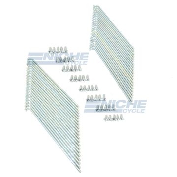 Kawasaki H1 500 KH500 White Zinc Spoke Kit - Rear Wheel 16-57145 