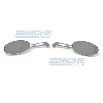 Harley Davidson Buffalo Mark ll Billet Chrome Mirrors Long Stem 20-26306 