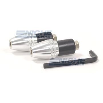 Bar Ends Alum -  Bullet Silver 23-96472 