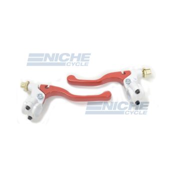 Yamaha/Suzuki Type GP White/Red Lever Set 7/8" 32-73720 