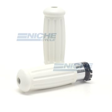 Grip Set - Vintage Harley D/Thr - White 42-56551 