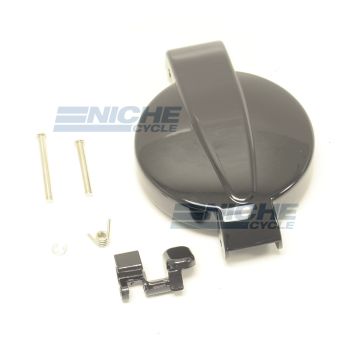 Honda Gloss Black Gas Tank Cap with Latch CB200-CB750 17510-323-310 43-73451B 