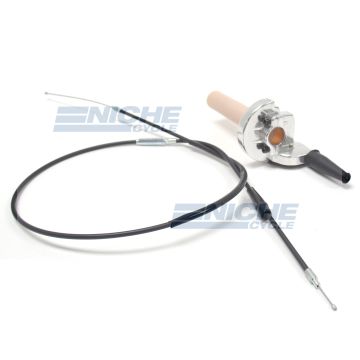Quick Action Throttle Assembly With Cable - Polished 44-97761 
