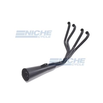 Honda CB500/4 CB550 MAC 4-Into-1 Black Megaphone Exhaust System 501-0601 