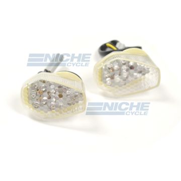 Front Fairing Mounted LED Clear Turn Signals - Suzuki 61-89580 