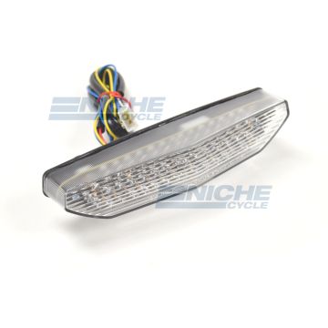 Kawasaki ZX6R LED Clear Taillight Brake Light w/Integrated Turn Signals 62-84758LT 