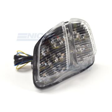 Suzuki GSXR 600/750 LED Clear Taillight Brake Light w/ Intergrated Turn Signals 62-84783LT 