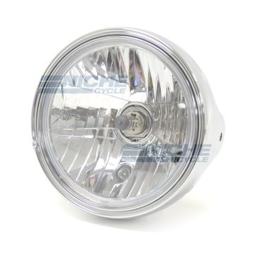 7.5" Side Mount Chrome Headlight - E-Mark 66-64298 