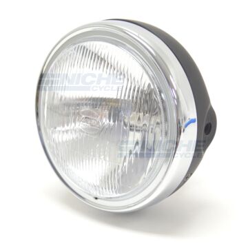 6.25" Headlight Assembly - Matte Black/Chrome 66-64313MC 