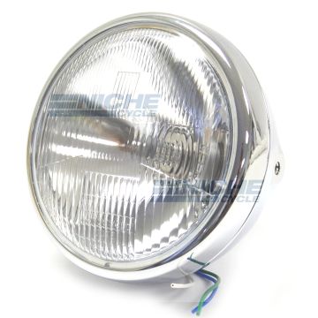 7.5" Side Mount Complete Headlight Assembly Chrome DOT 7EKS-H 