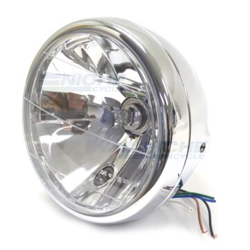 7.5" Side Mount Complete Headlight Assembly Chrome DOT 7EKSF-H 