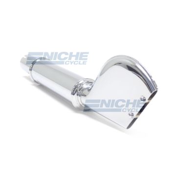 Short Chrome Sharkfin Muffler 80-75161 