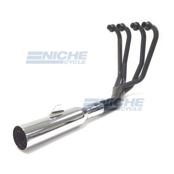 Suzuki GS550 81-82 MAC 4-Into-1 Black/Chrome Canister Exhaust System 803-0401 