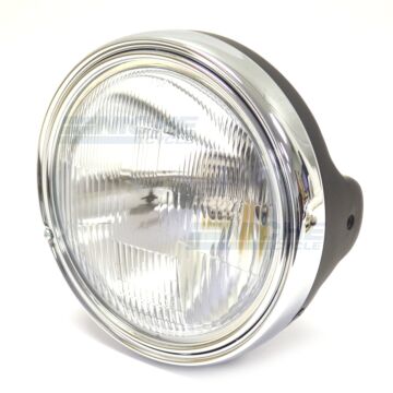 7.5" Side Mount Complete Headlight Assembly Black/Chrome DOT 8K7-H/B 