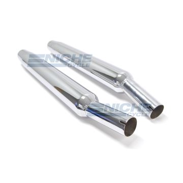 MAC Universal 1.5" Kick-Up Exhaust Mufflers 903-1321 Taper Chrome 1-1/2" 903-1321 