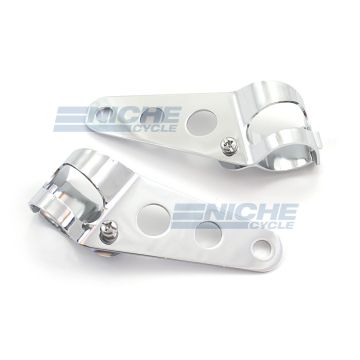 Headlight Brackets - Universal Chrome 66-35800 