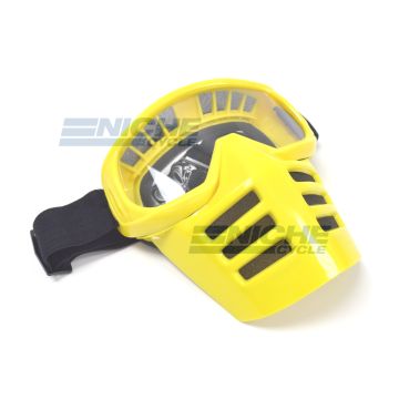Vintage Style Motocross Mask - Yellow 76-49505 