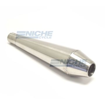 Reverse Cone 12" - Stainless Steel 1.25" Inlet ID - Brushed NCS-1250-12-SS 