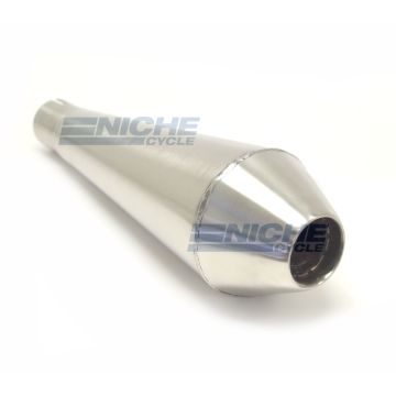 Reverse Cone 12" - Stainless Steel 1.5" Inlet ID - Brushed NCS-1500-12-SS 