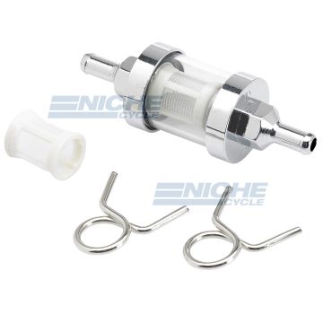 Fuel Filter- Inline Glass Chrome 5/16" 14-34450 