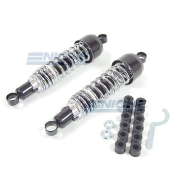 Vintage Japanese Rear Shock Set Black/Chrome 17-05572 