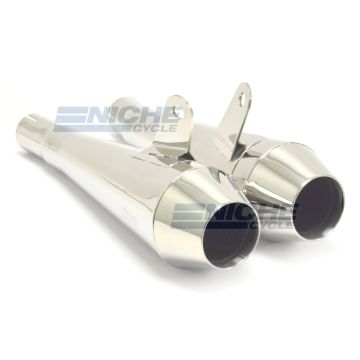 Thruxton 1200 2016-On 304SS Polished Mufflers MC-CN-TPW-BRT 