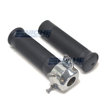 7/8" Dual Pull Chrome Throttle Assembly w/Grips 44-29484 