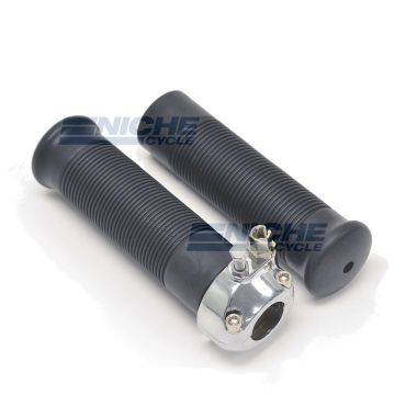 7/8" Single Pull Chrome Throttle Assembly w/Grips 44-29480 