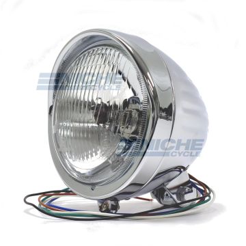 Headlight 5-3/4" Buffalo Bottom Mt - Chrome 66-84142 