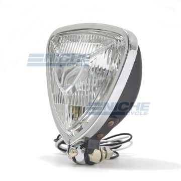 Triangular Aris Style Headlight Black 66-84168 