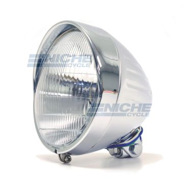 Headlight 6-1/2" Buffalo Bottom Mt - Chr 66-65082 