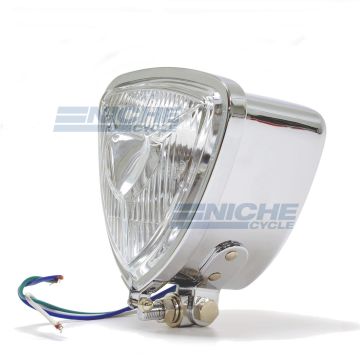 Headlight Aris Style Triangular Chrome 66-84164 