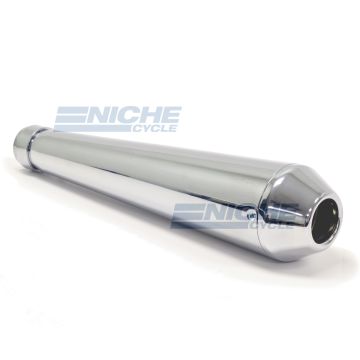 17" Chrome Shorty Reverse Cone Muffler 80-84030 
