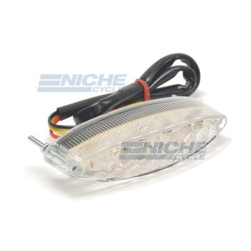Universal LED oval Taillight - Clear Lens 62-21650 