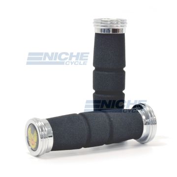 Grip Set - Elite 7/8" - Black Chrome Gold Eagle 42-40600 