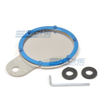 Stainless & Billet Round Tax Disc - Blue 86-28813 