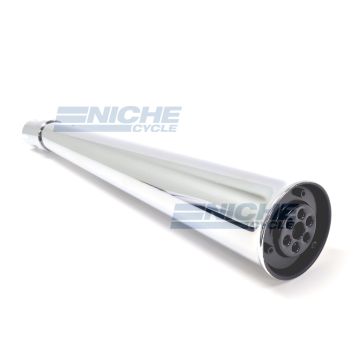 24" Chrome Flared Widemouth Megaphone Muffler - Right Side 80-84014 