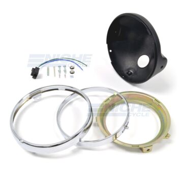 Headlight Shell 7" Universal - Black 66-65010 