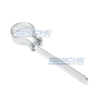 2" Chrome Clamp - 6” Straight Bracket 80-62324 