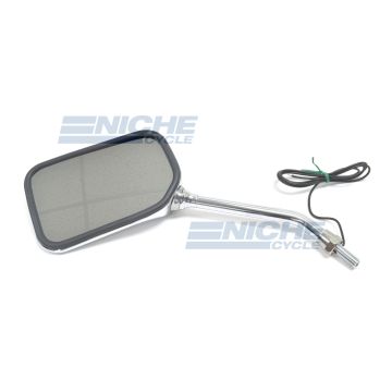 Mirror - Honda Left Chrome w/light 20-37366 