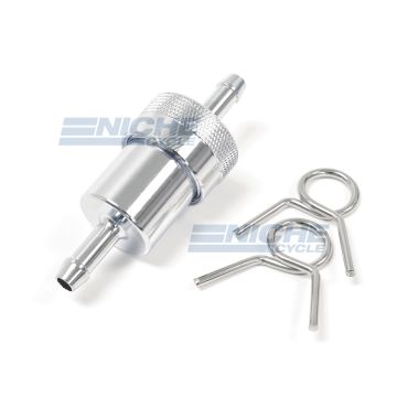 Fuel Filter- Inline Die-Cast Chrome 1/4" 14-34461 