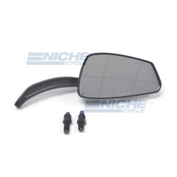 Cruiser Style Custom Right Side Mirror - 10mm Satin Black 20-53093 
