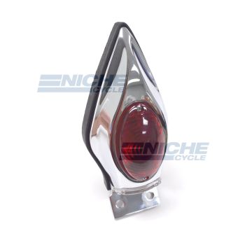 Teardrop Fender Mount Taillight Chrome 62-21670 