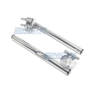 Clip-On Handles 39mm Chrome 1" w/Dimples 07-93137 