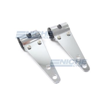 Headlight Bracket Set Chrome 30-38mm Forks 66-35840 
