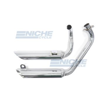 Yamaha Virago XV 500 MAC 2-Into-2 Chrome Turnout Exhaust System 004-0814 